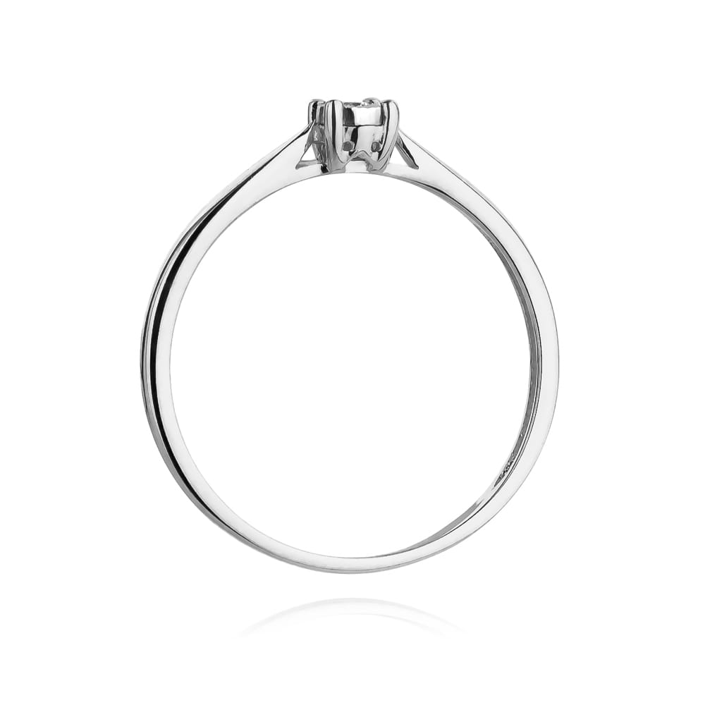 W461 Diamantový prsteň 0,03ct biele zlato Au 585/1000 - 2