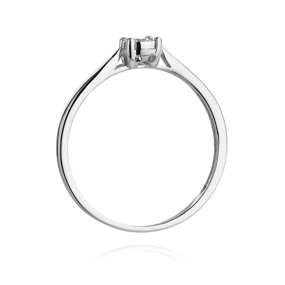 W461 Diamantový prsteň 0,08ct biele zlato Au 585/1000 - 2