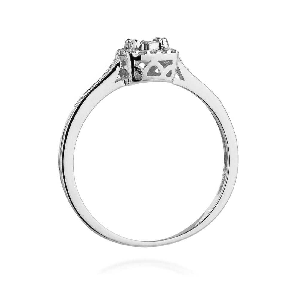 W462 Diamantový prsteň 0,08ct biele zlato Au 585/1000 - 2