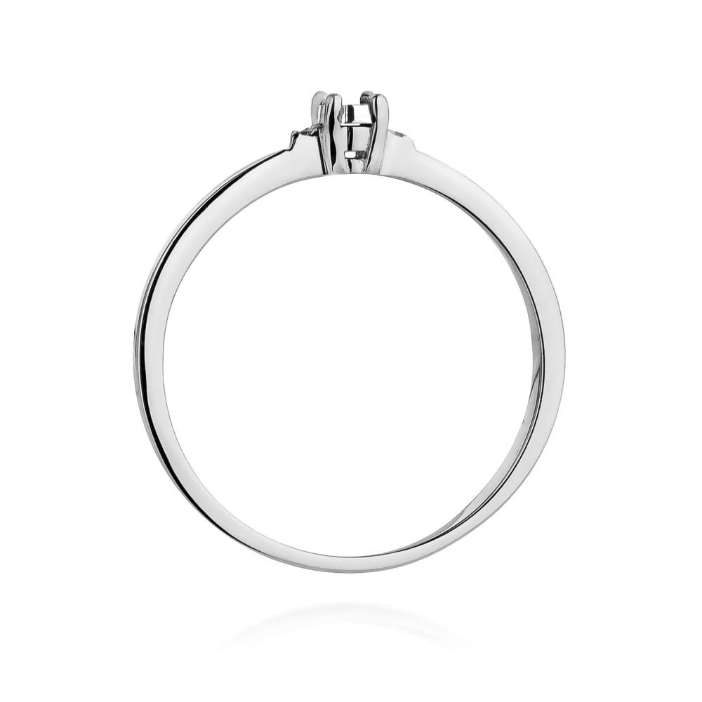 Prsteň W0464 Diamant 0,01ct biele zlato Au 585/1000 - 2