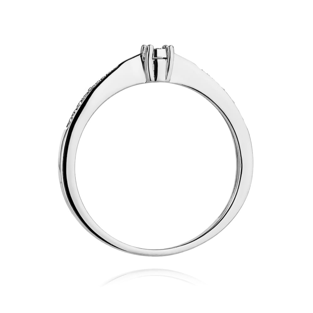 W465 Diamantový prsteň 0.01ct biele zlato Au 585/1000 - 2
