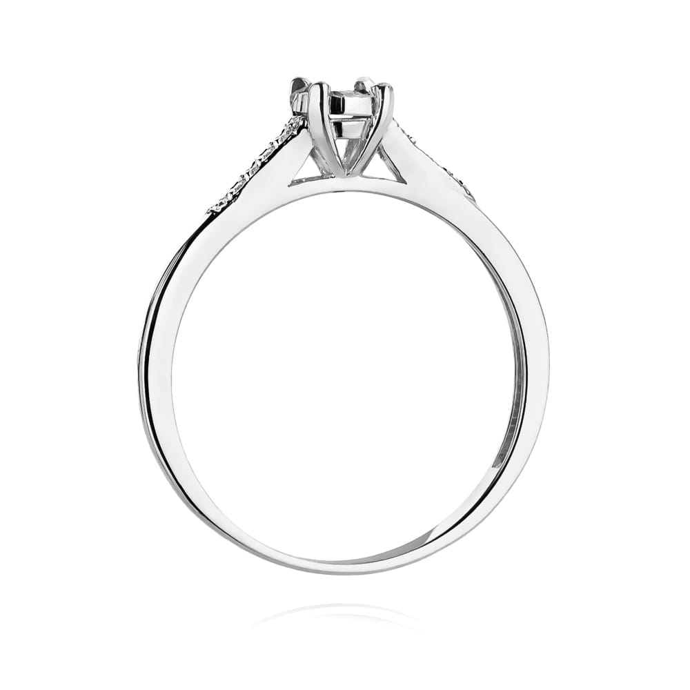 Prsteň W0466 Diamant 0,08ct biele zlato Au 585/1000 - 2