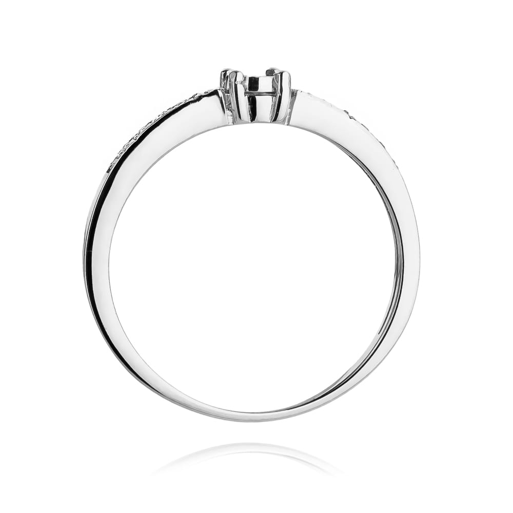W467 Diamantový prsteň 0.02ct biele zlato Au 585/1000 - 2