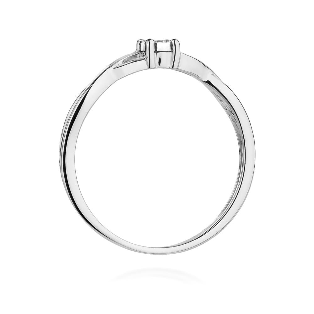 W470 Diamantový prsteň 0,03ct biele zlato Au 585/1000 - 2