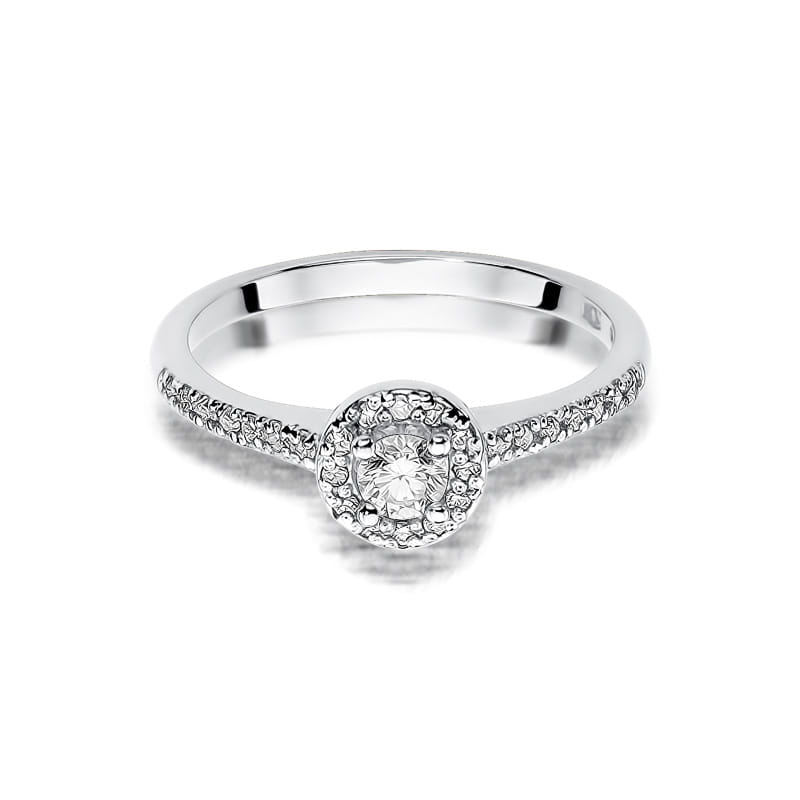 W477 Diamantový prsteň 0,30ct biele zlato Au 585/1000 - 1