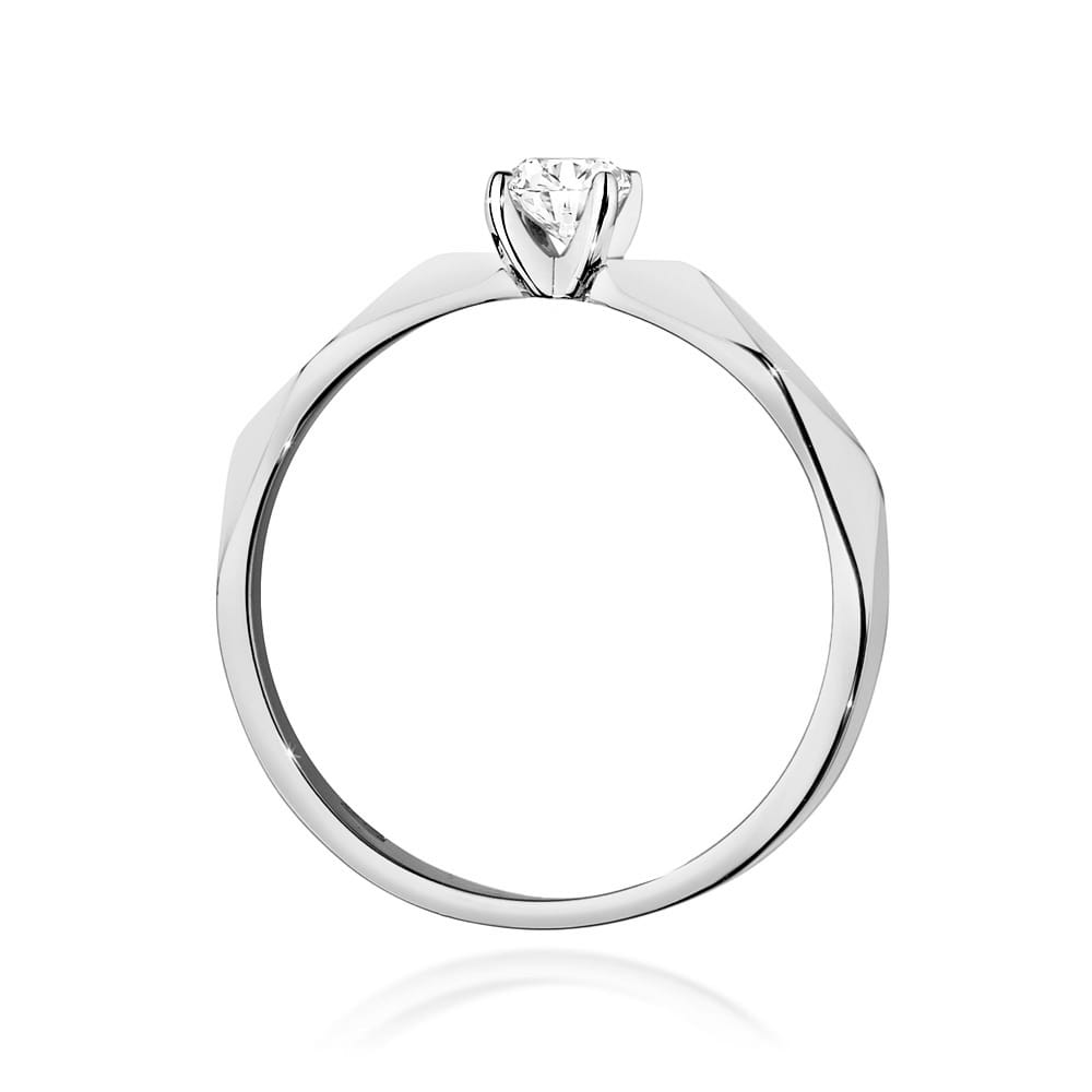 W484 Diamantový prsteň 0,15ct biele zlato Au 585/1000 - 2