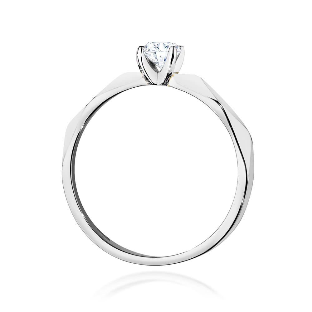 W484 Diamantový prsteň 0,20ct biele zlato Au 585/1000 - 2