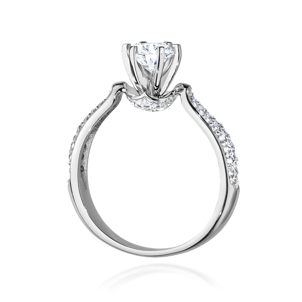 W494 Diamantový prsteň 0,70ct biele zlato Au 585/1000 - 2