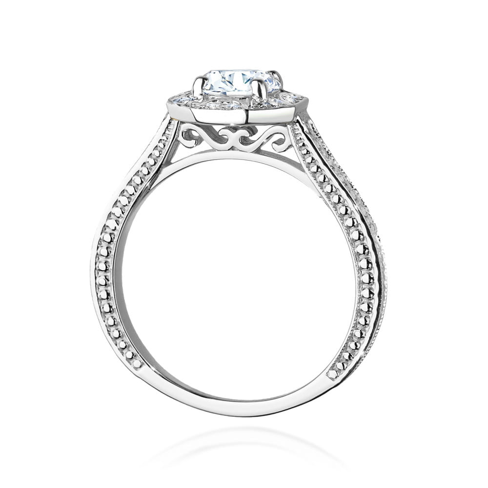 W498 Diamantový prsteň 0,70ct biele zlato Au 585/1000 - 2