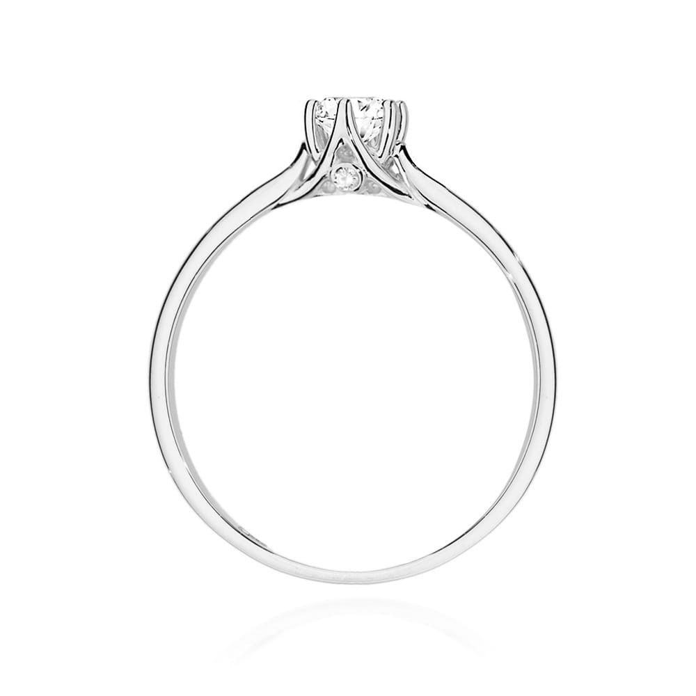 W499 Diamantový prsteň 0,25ct biele zlato Au 585/1000 - 2
