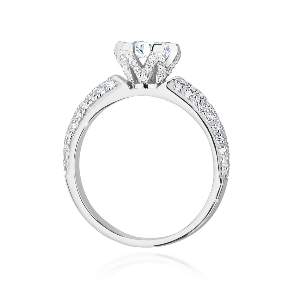 W503 Diamantový prsteň 1,00ct biele zlato Au 585/1000 - 2