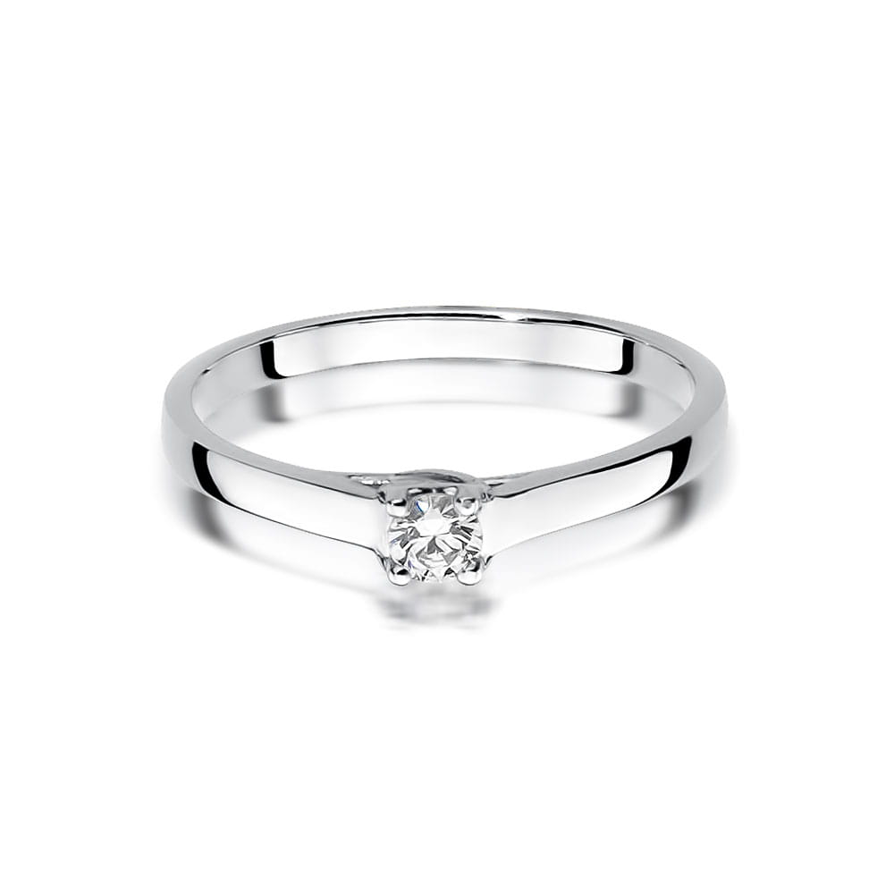 W506 Diamantový prsteň 0,12ct biele zlato Au 585/1000 - 1