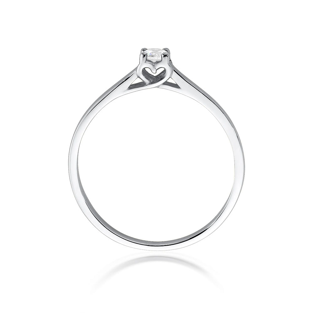 W506 Diamantový prsteň 0,12ct biele zlato Au 585/1000 - 2