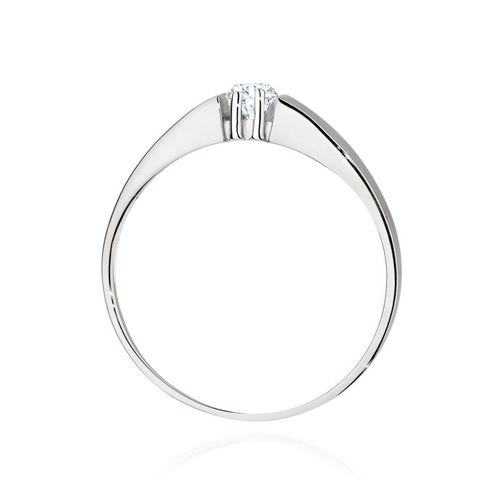 W524 Diamantový prsteň 0,10ct biele zlato Au 585/1000 - 2