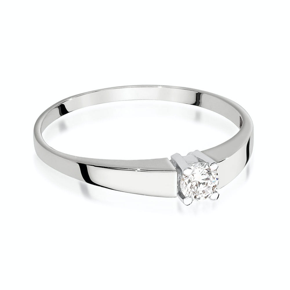 W524 Diamantový prsteň 0,25ct biele zlato Au 585/1000 - 1