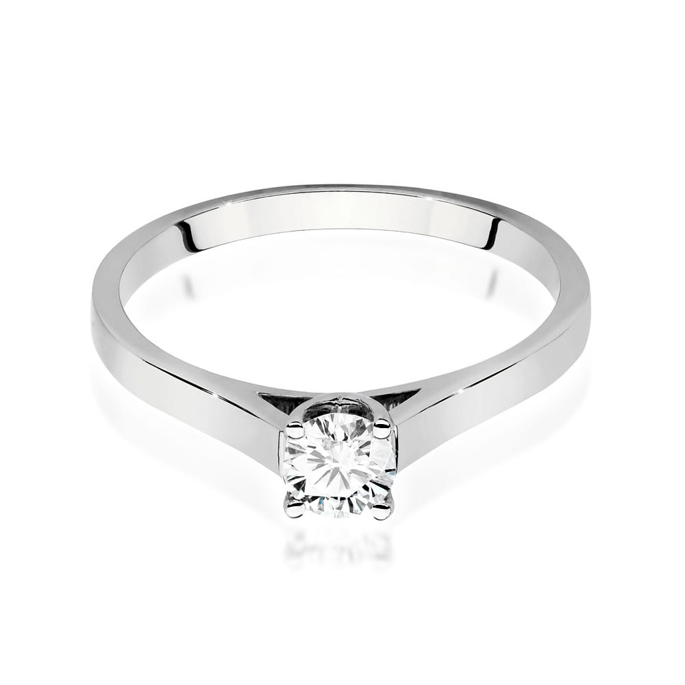 W526 Diamantový prsteň 0,50ct biele zlato Au 585/1000 - 1