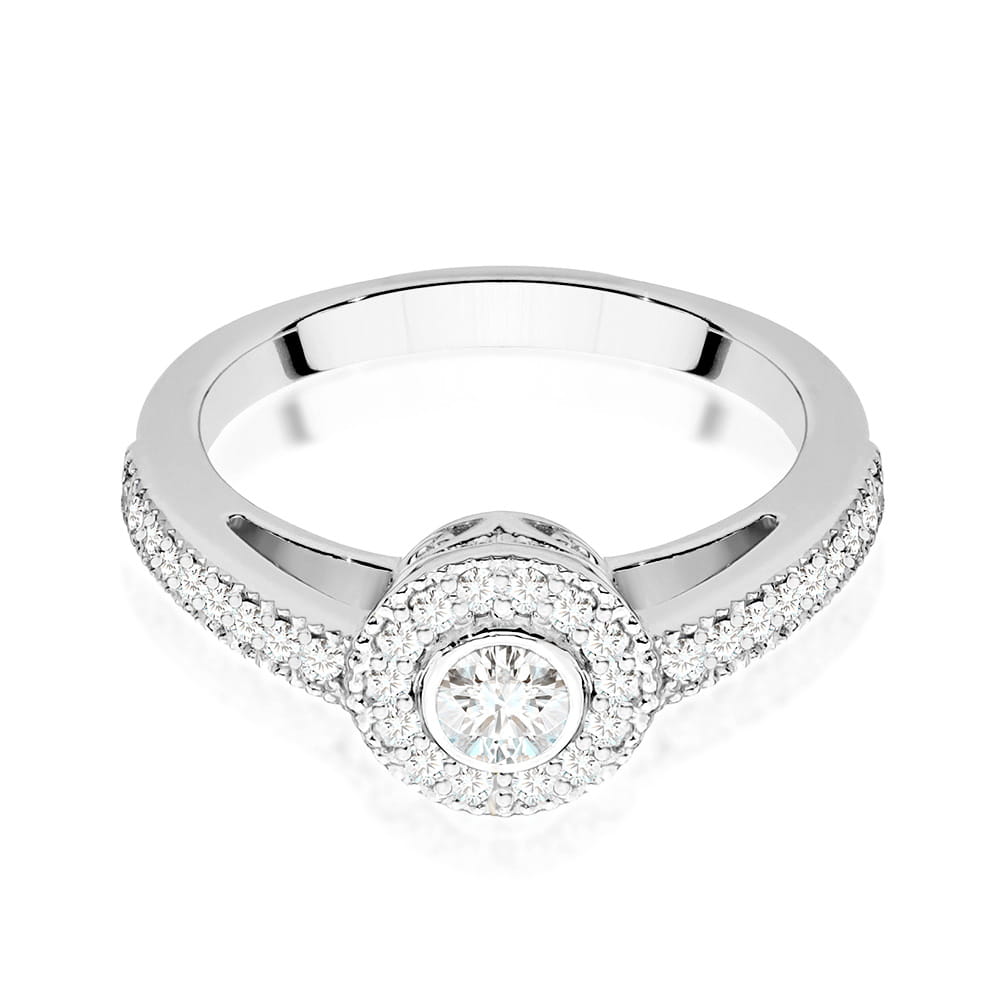 W530 Diamantový prsteň 0,15ct biele zlato Au 585/1000 - 1