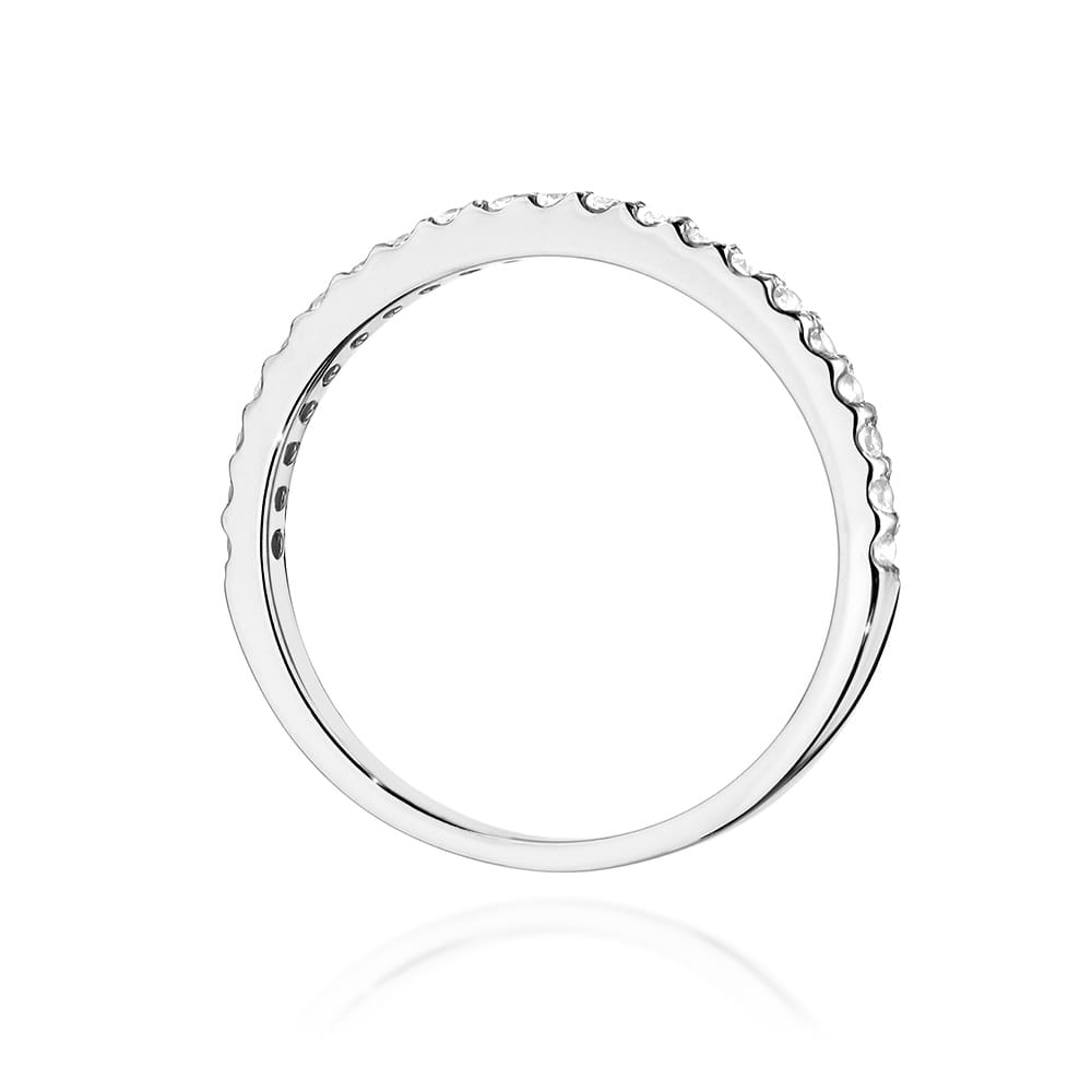 Prsteň W531 s diamantmi, biele zlato Au 585/1000 - 2