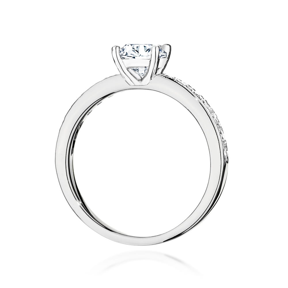 W534 Diamantový prsteň 0,70ct biele zlato Au 585/1000 - 2