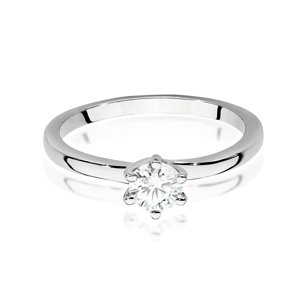 W535 Diamantový prsteň 0,40ct biele zlato Au 585/1000 - 1