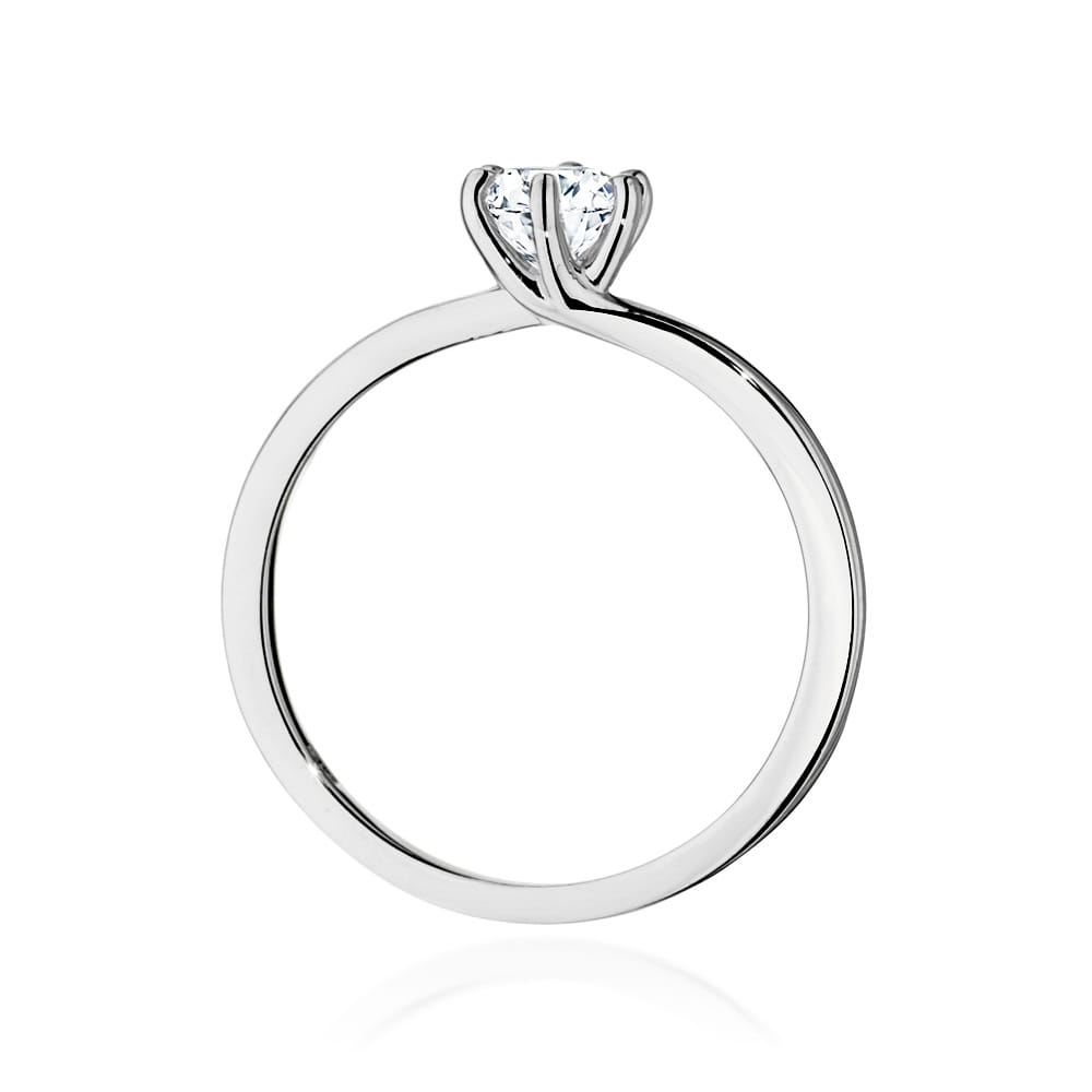 W535 Diamantový prsteň 0,40ct biele zlato Au 585/1000 - 2