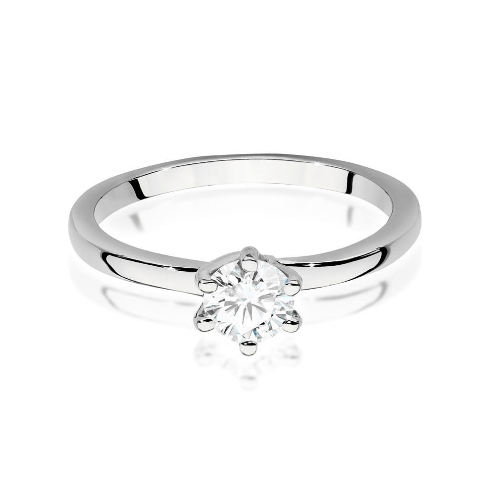 W535 Diamantový prsteň 0,50ct biele zlato Au 585/1000 - 1