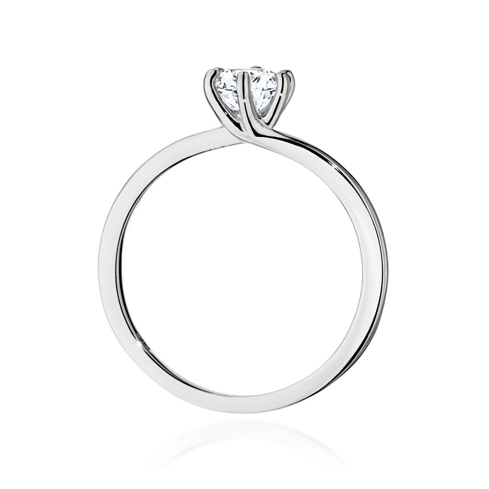 W535 Diamantový prsteň 0,50ct biele zlato Au 585/1000 - 2