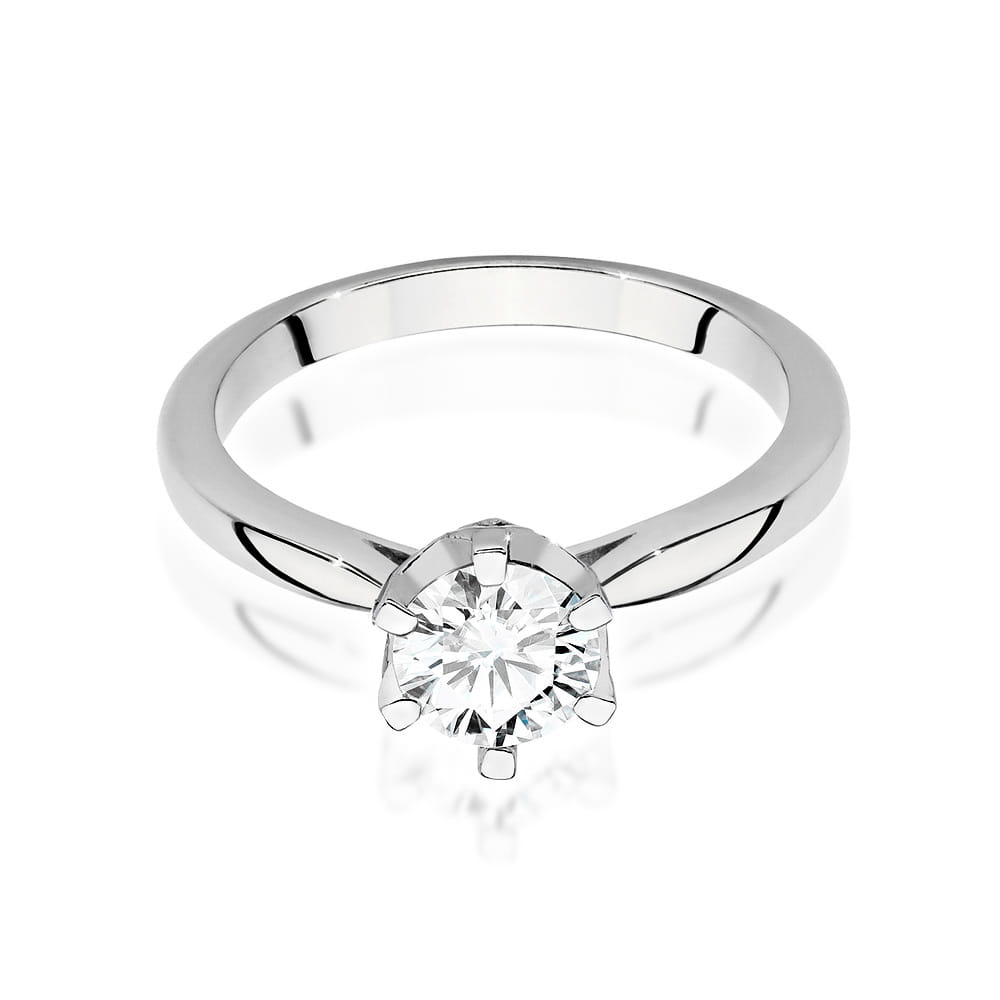 W539 Diamantový prsteň 0,70ct biele zlato Au 585/1000 - 1
