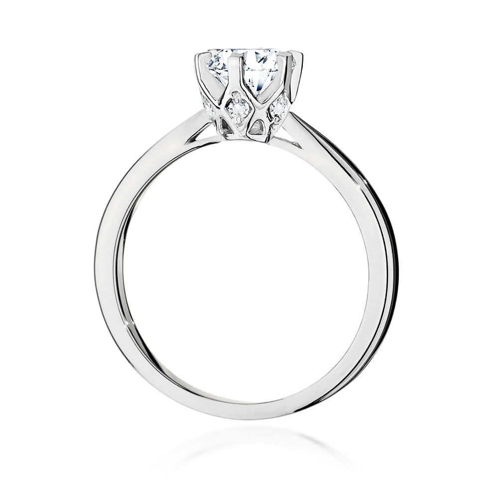 W539 Diamantový prsteň 0,70ct biele zlato Au 585/1000 - 2