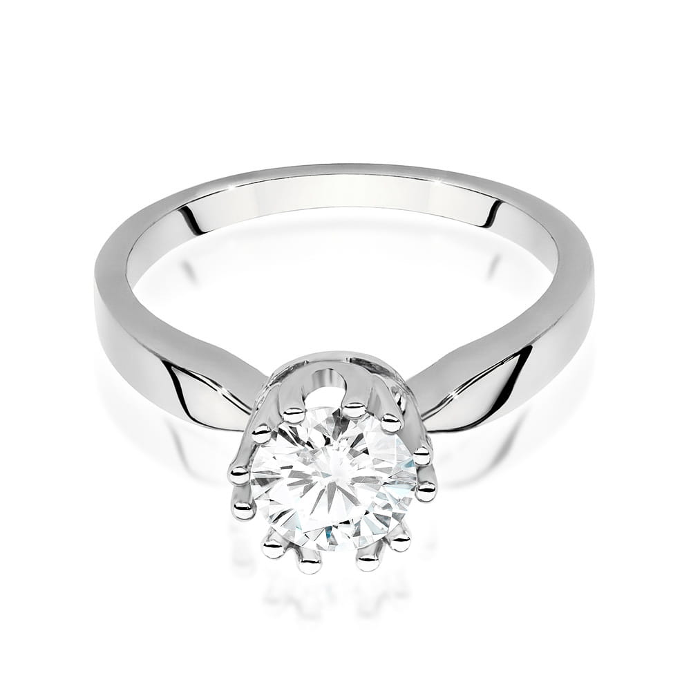 W541 Diamantový prsteň 0,70ct biele zlato Au 585/1000 - 1