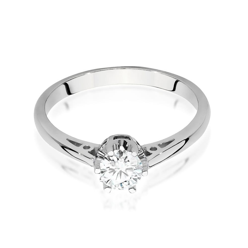 W542 Diamantový prsteň 0,40ct biele zlato Au 585/1000 - 1
