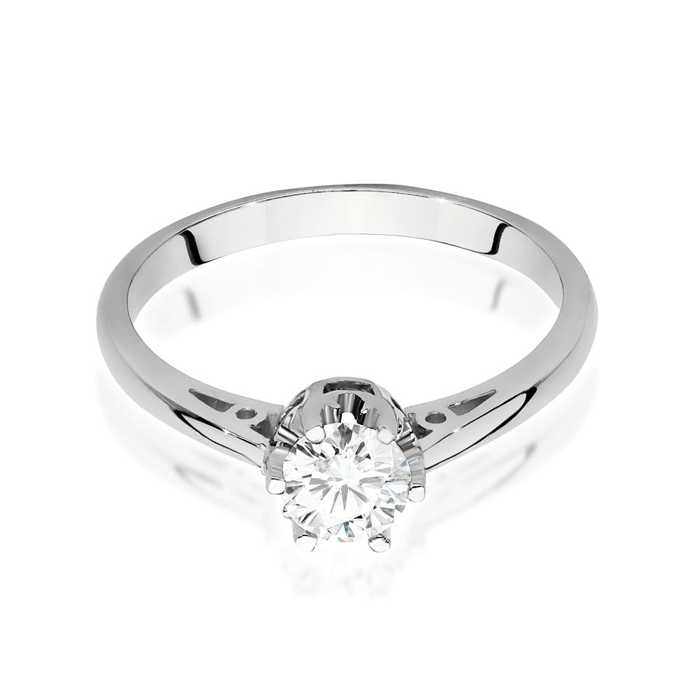 W542 Diamantový prsteň 0,50ct biele zlato Au 585/1000 - 1