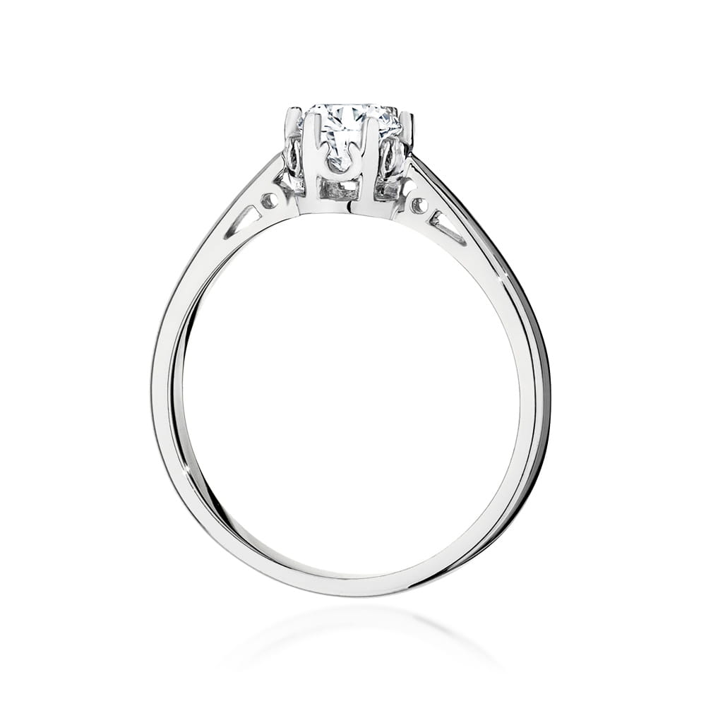W542 Diamantový prsteň 0,50ct biele zlato Au 585/1000 - 2