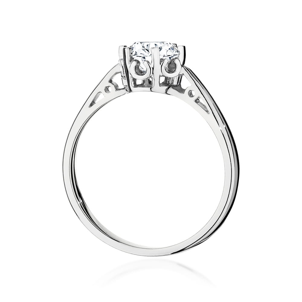 W542 Diamantový prsteň 0,70ct biele zlato Au 585/1000 - 2