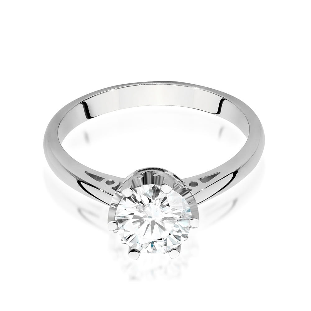 W542 Diamantový prsteň 1,00ct biele zlato Au 585/1000 - 1