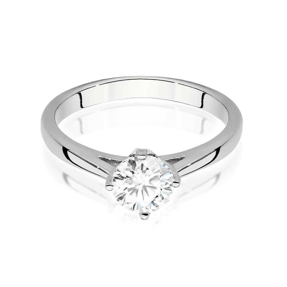 W543 Diamantový prsteň 0,70ct biele zlato Au 585/1000 - 1
