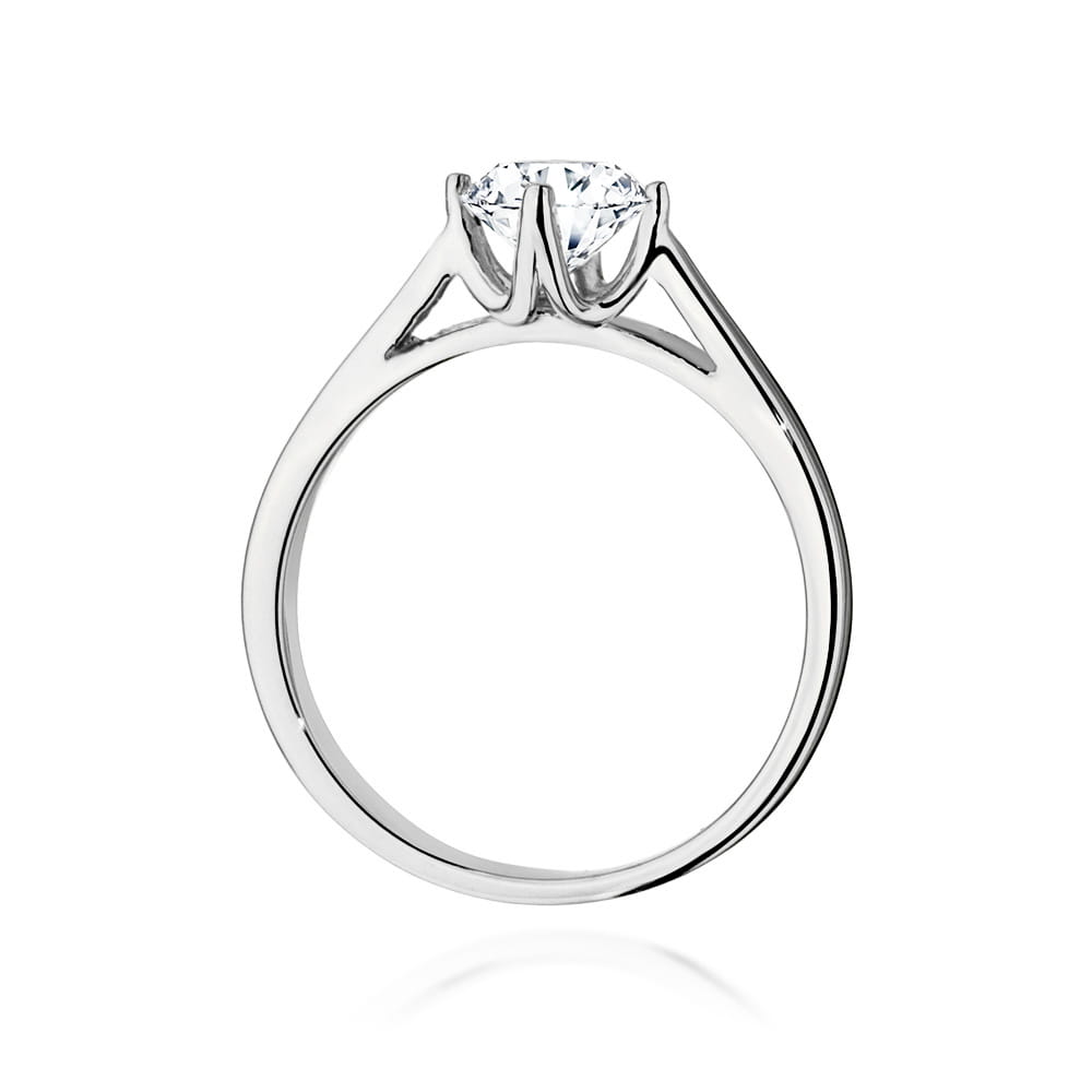 W543 Diamantový prsteň 0,70ct biele zlato Au 585/1000 - 2