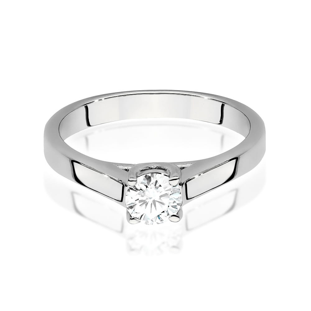 W544 Diamantový prsteň 0,40ct biele zlato Au 585/1000 - 1