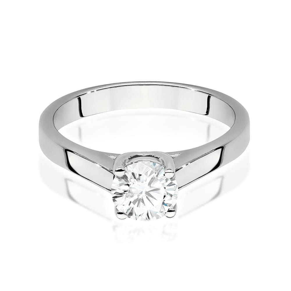 W544 Diamantový prsteň 0,70ct biele zlato Au 585/1000 - 1