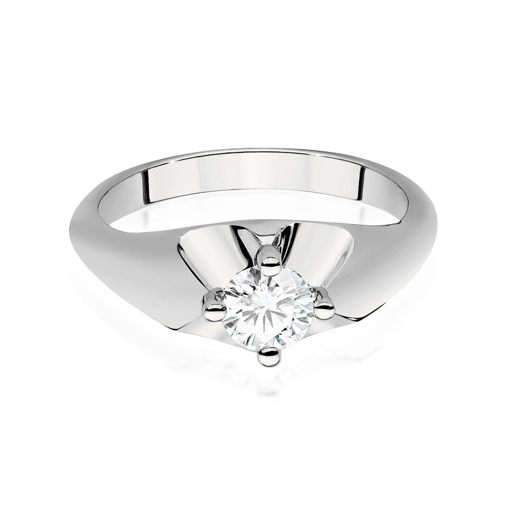 W545 Diamantový prsteň 0,50ct biele zlato Au 585/1000 - 1