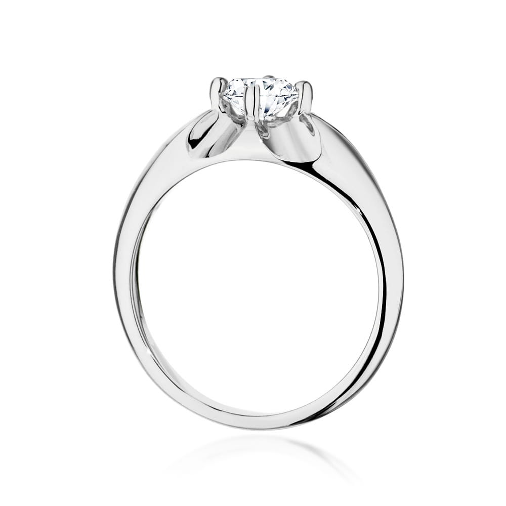 W545 Diamantový prsteň 0,50ct biele zlato Au 585/1000 - 2