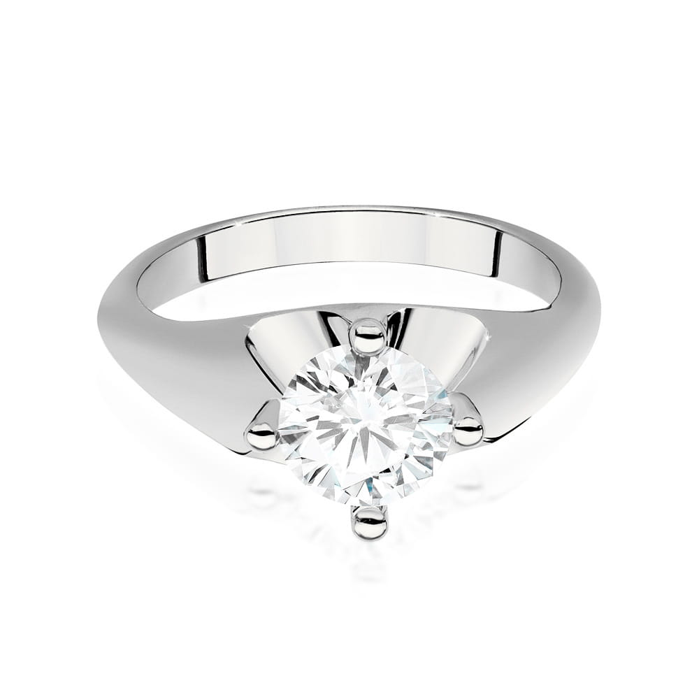 W545 Diamantový prsteň 1,00ct biele zlato Au 585/1000 - 1