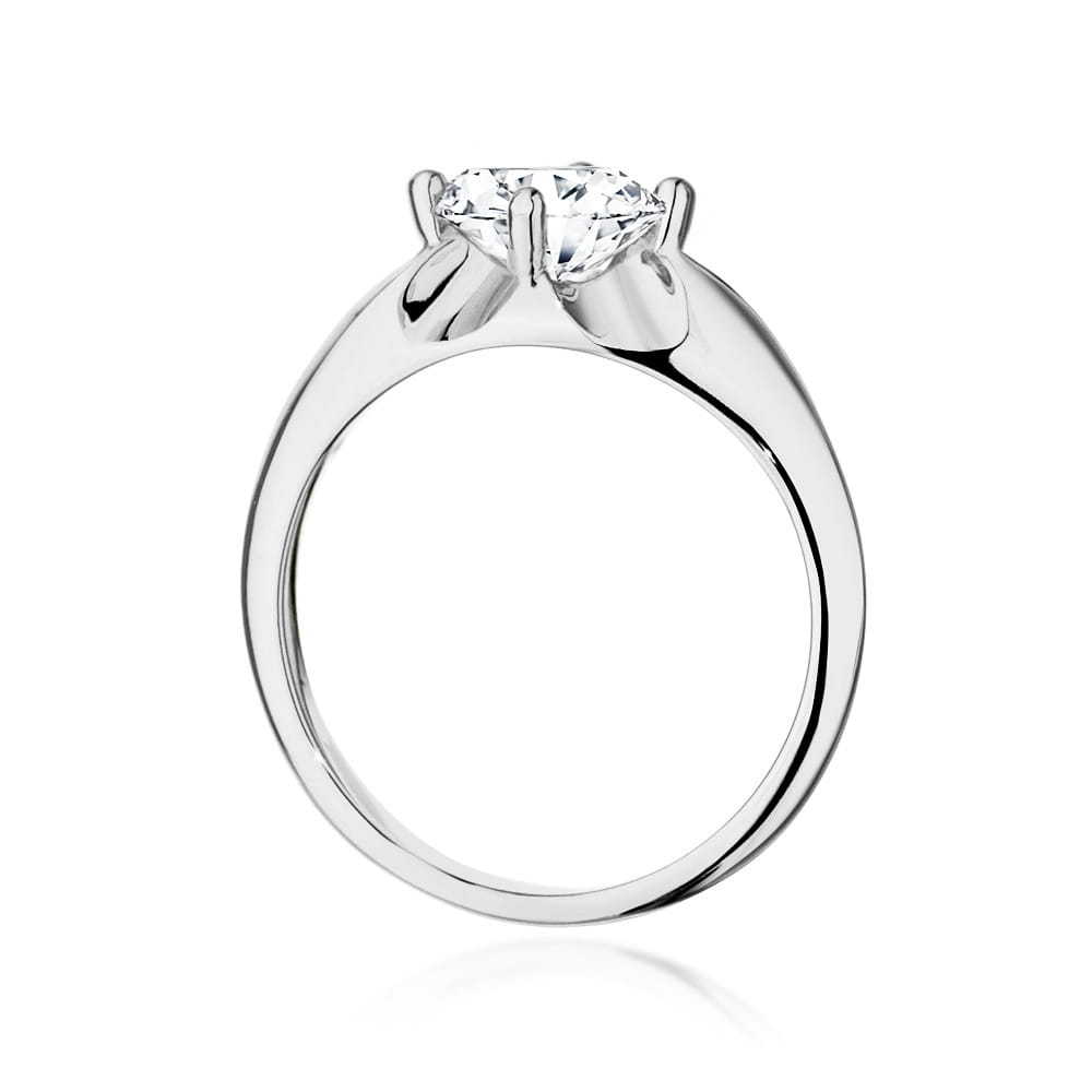 W545 Diamantový prsteň 1,00ct biele zlato Au 585/1000 - 2