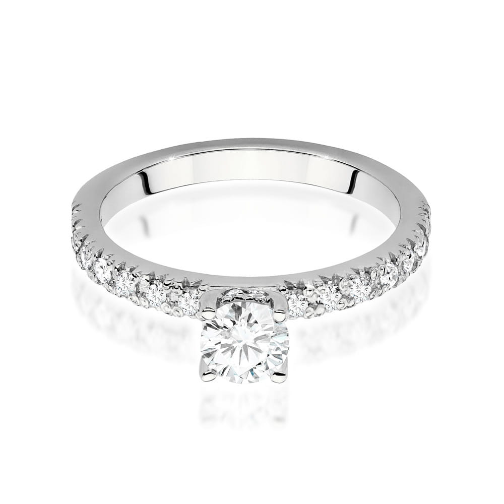 W546 Diamantový prsteň 0,40ct biele zlato Au 585/1000 - 1