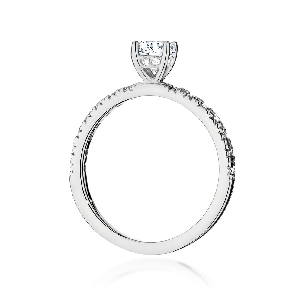 W546 Diamantový prsteň 0,40ct biele zlato Au 585/1000 - 2