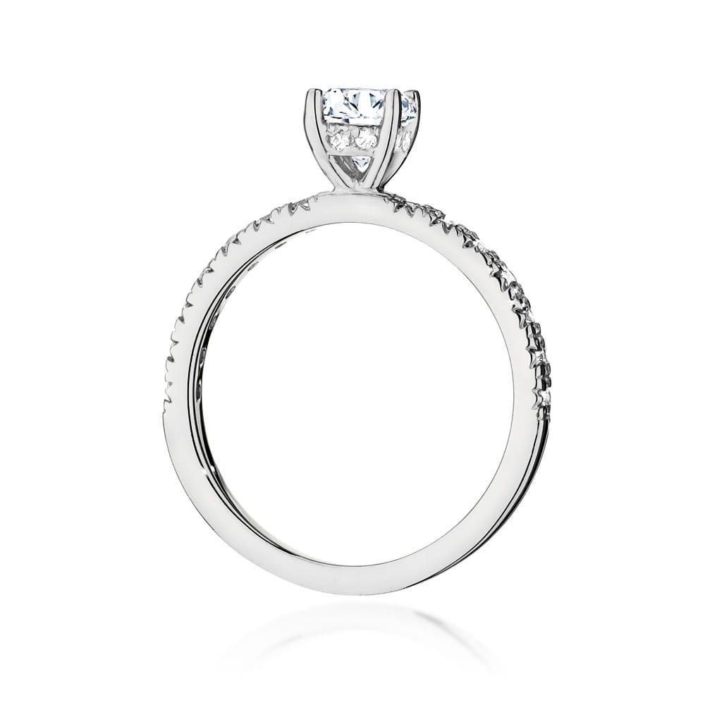 W546 Diamantový prsteň 0,50ct biele zlato Au 585/1000 - 2