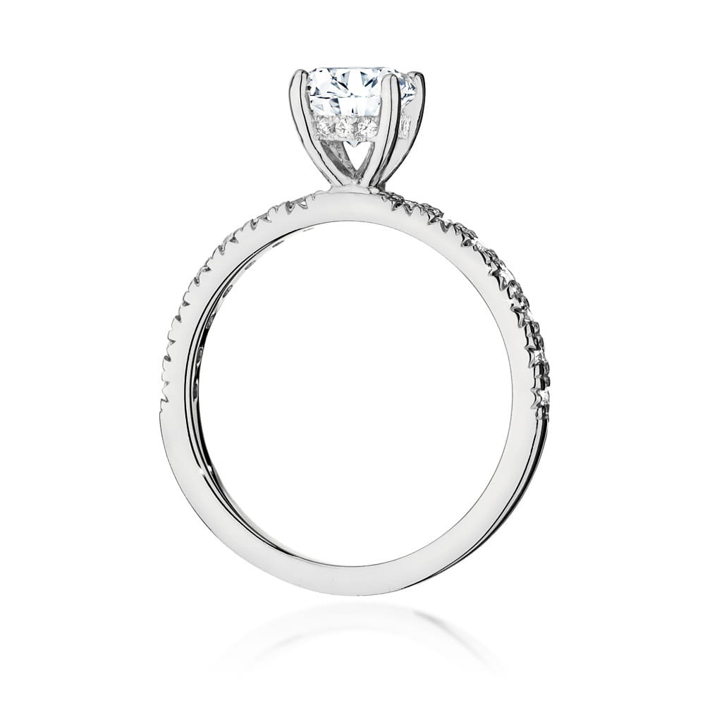 W546 Diamantový prsteň 0,70ct biele zlato Au 585/1000 - 2