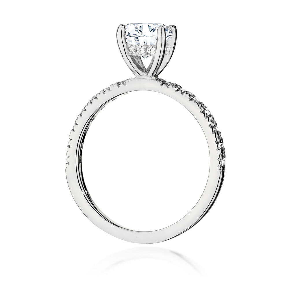 W546 Diamantový prsteň 1,00ct biele zlato Au 585/1000 - 2