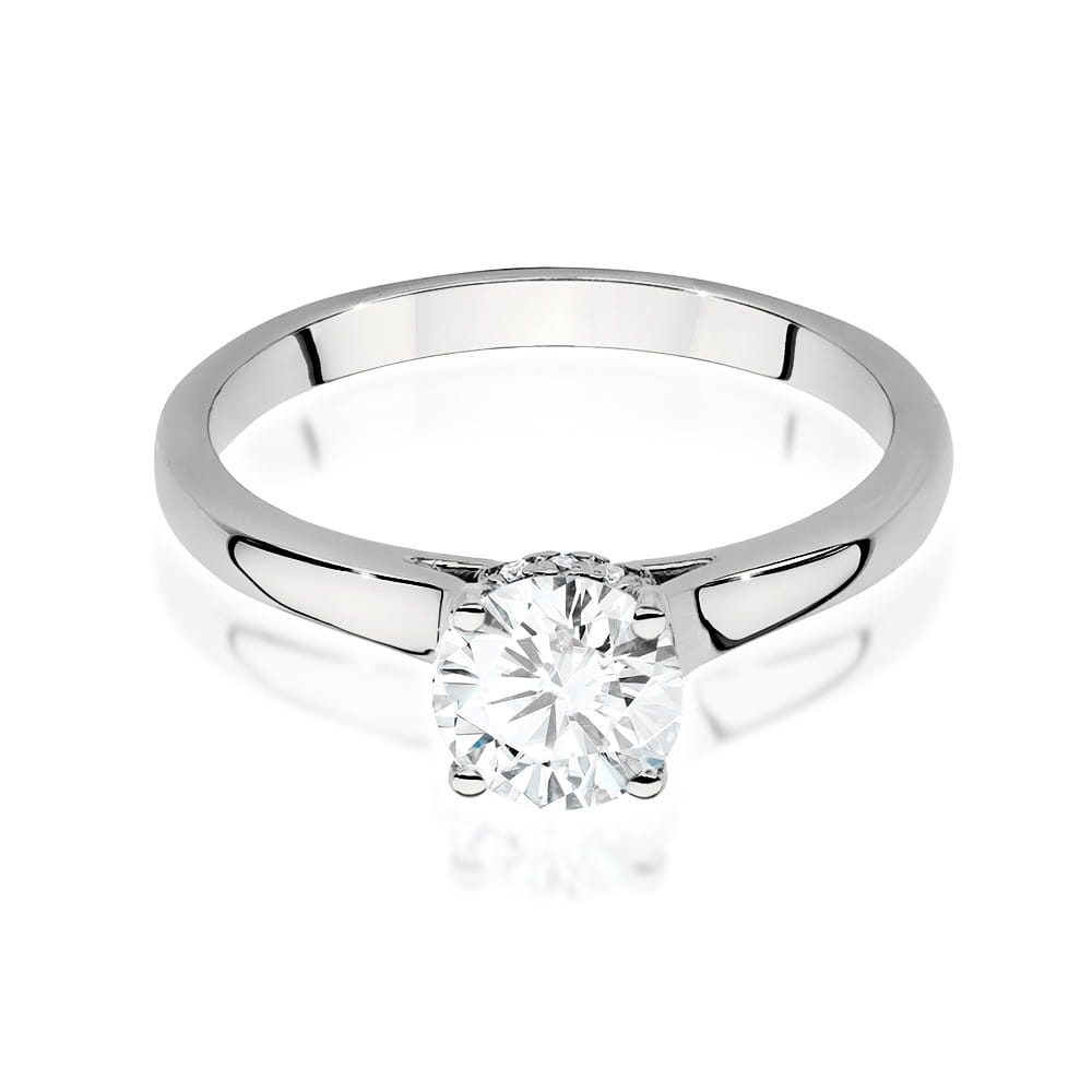 W547 Diamantový prsteň 0,70ct biele zlato Au 585/1000 - 1