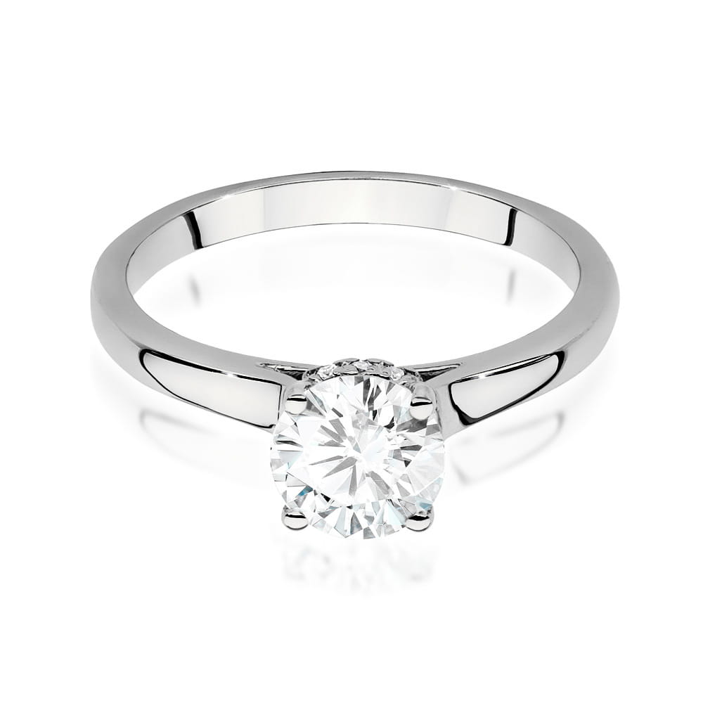 W547 Diamantový prsteň 1,00ct biele zlato Au 585/1000 - 1